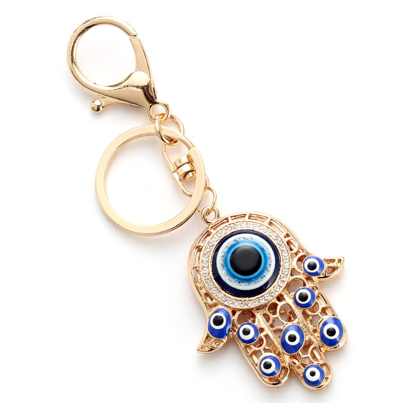 Wholesale Metal Hand of Fatima Demon Eye Creative Keychain